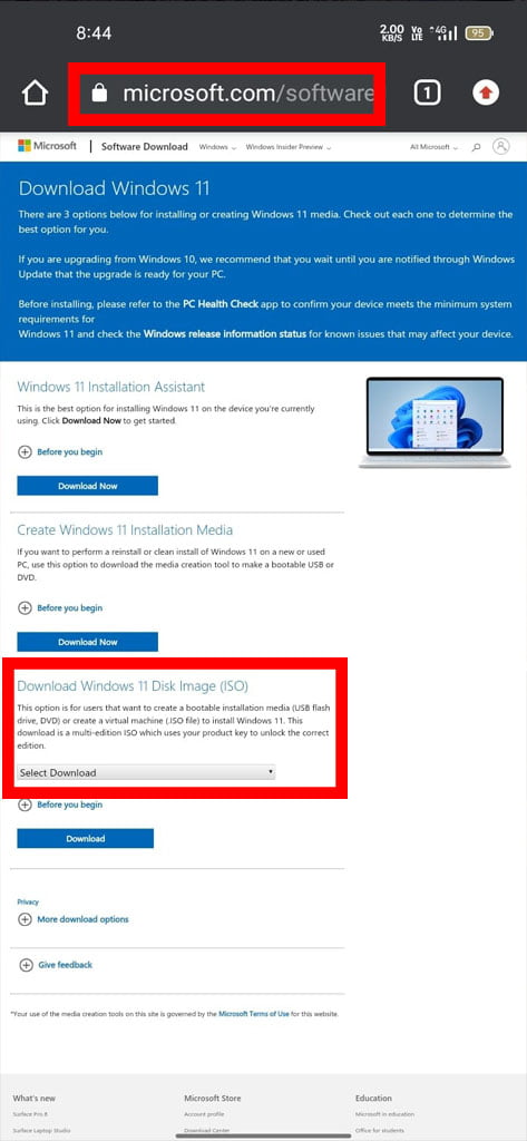Windows 11 ISO Download from Microsoft Official Website