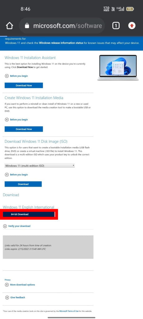 Windows 11 32bit and 64bit